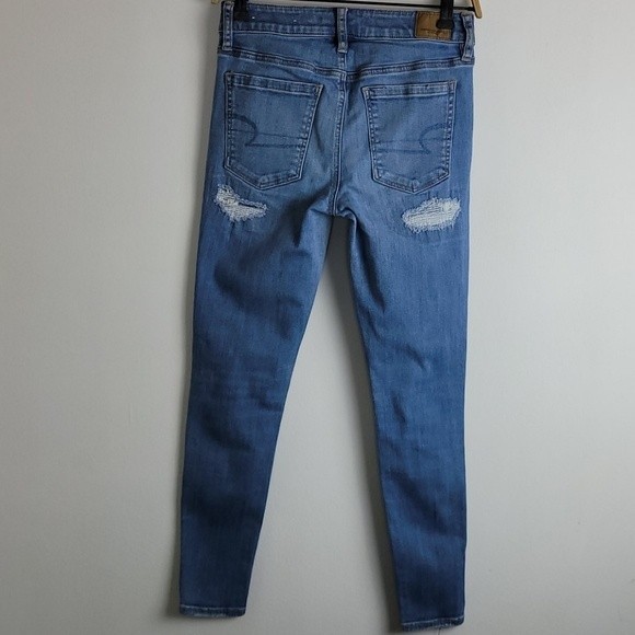 American Eagle high rise jegging Sz 2 short Distressed - Picture 4 of 7